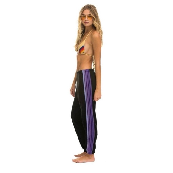Avia Pants - AVIATOR NATION RAINBOW SWEATPANTS SIZE S